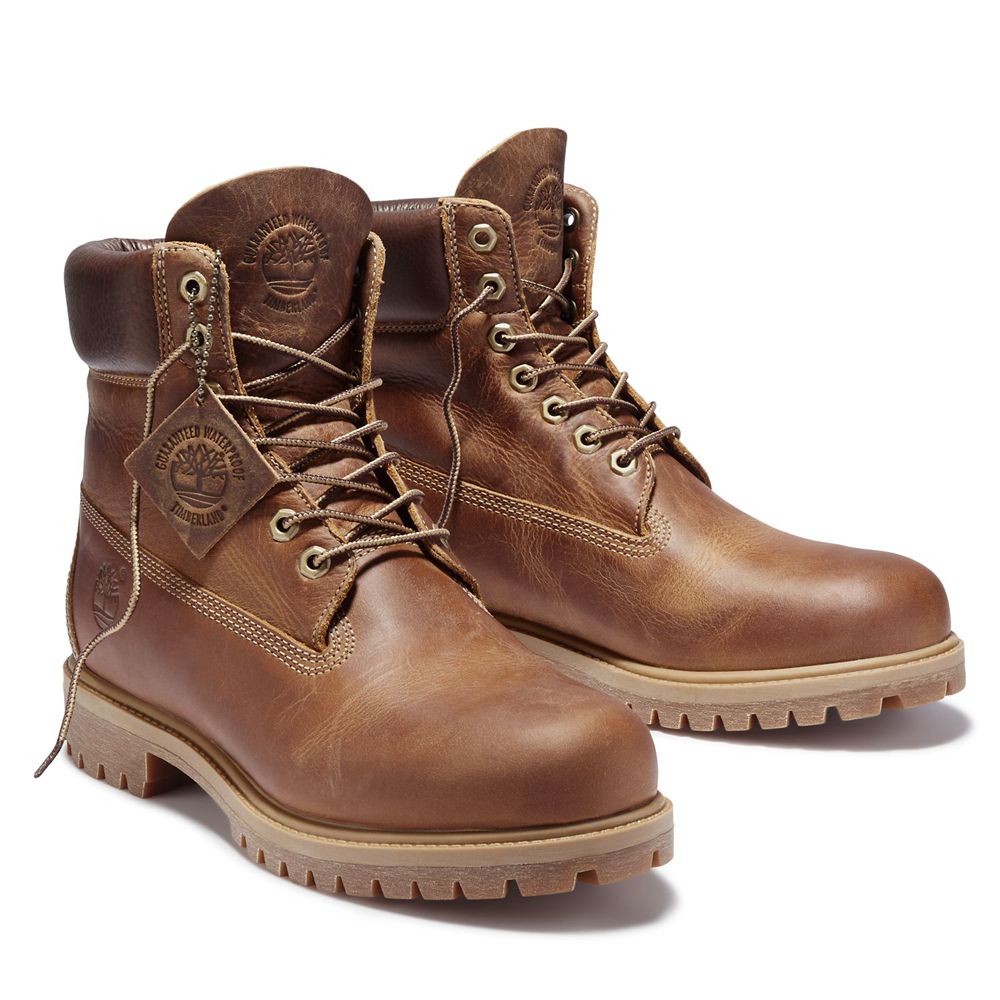 Bocanci 6-Inch Timberland Barbati Maro - Heritage Waterproof - Romania - LKOUIX137